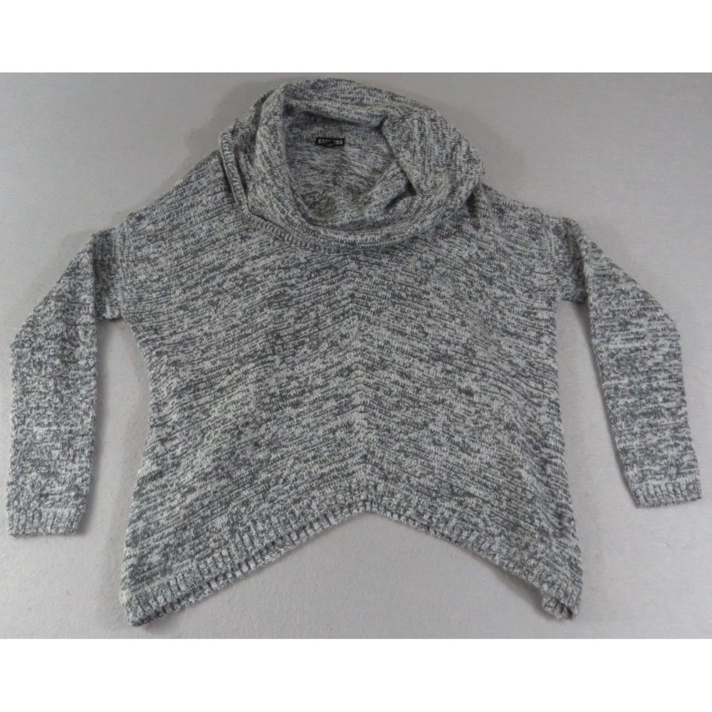Express Wool Blend Asymmetrical Cable Knit Chunky Cowl Neck Sweater Women'sโ XS